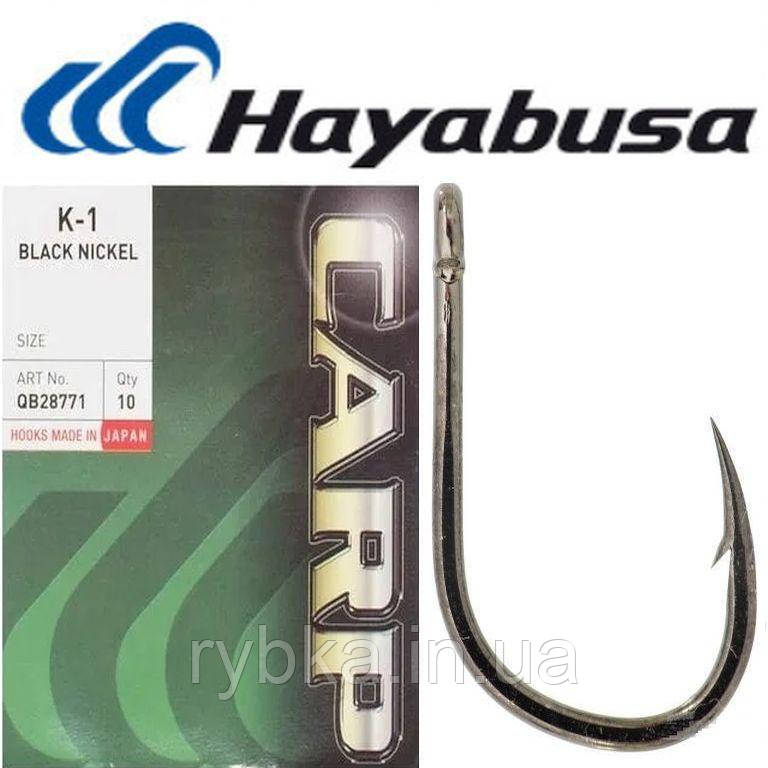 Гачки корпові Hayabusa K-1 №8 Black Nickel 10шт Чорний Нікель