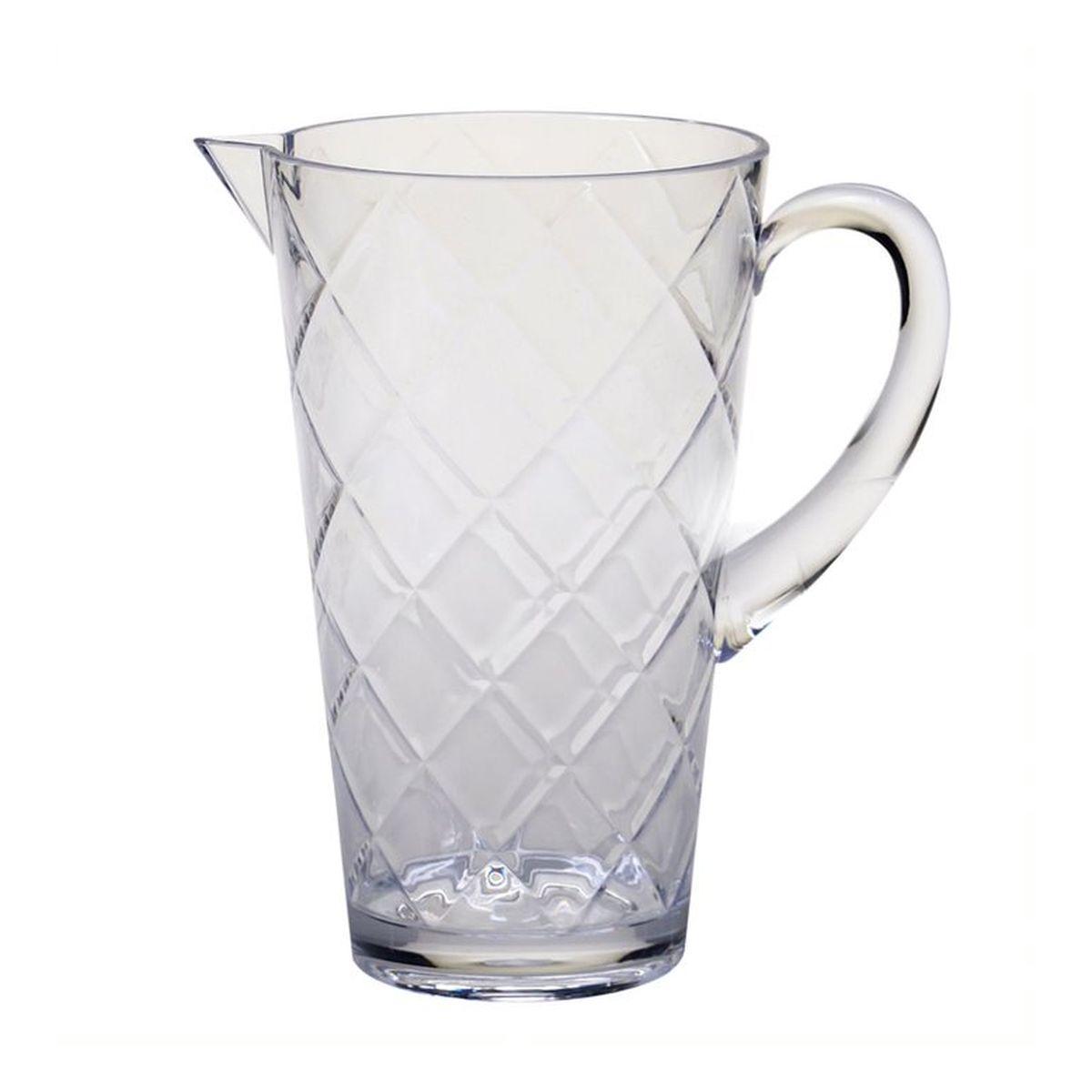 Високий прозорий глечик з рельєфним візерунком "Алмазні грані" Certified International, фото 1