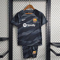 Детская футбольная форма Барселона 2023-2024 Nike Goalkeeper Black Grey 125-135 см (3470)