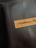 Шкіряна папка для сімейних документів FAMILY FOLDER коричнева, фото 7