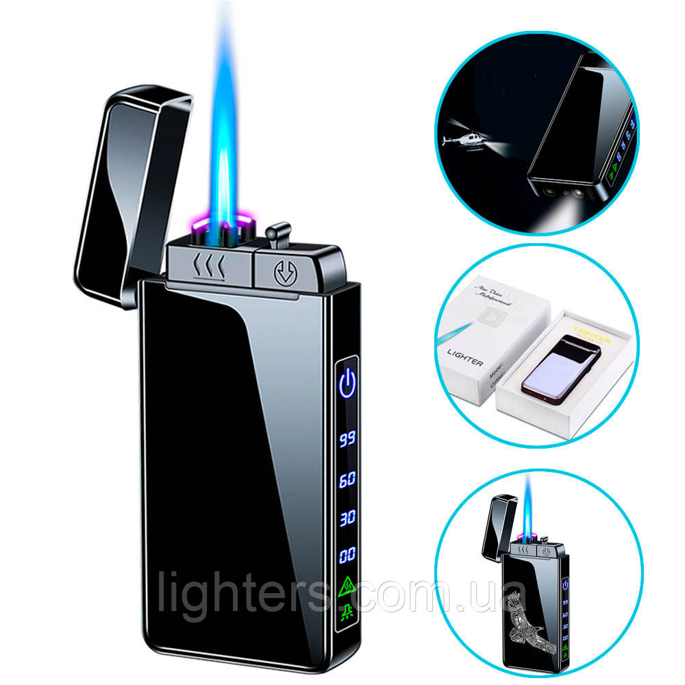 Запальничка usb електроімпульсна + форсунка + ліхтарик Fotai, трирежимна запальничка usb Us703