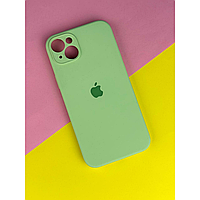 Чехол Silicone Case Full Protective Camera Square Iphone 11(68) М'ятно-Зелений