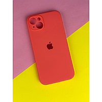 Чехол Silicone Case Full Protective Camera Square Iphone 11 (72) Неоново-Рожевий