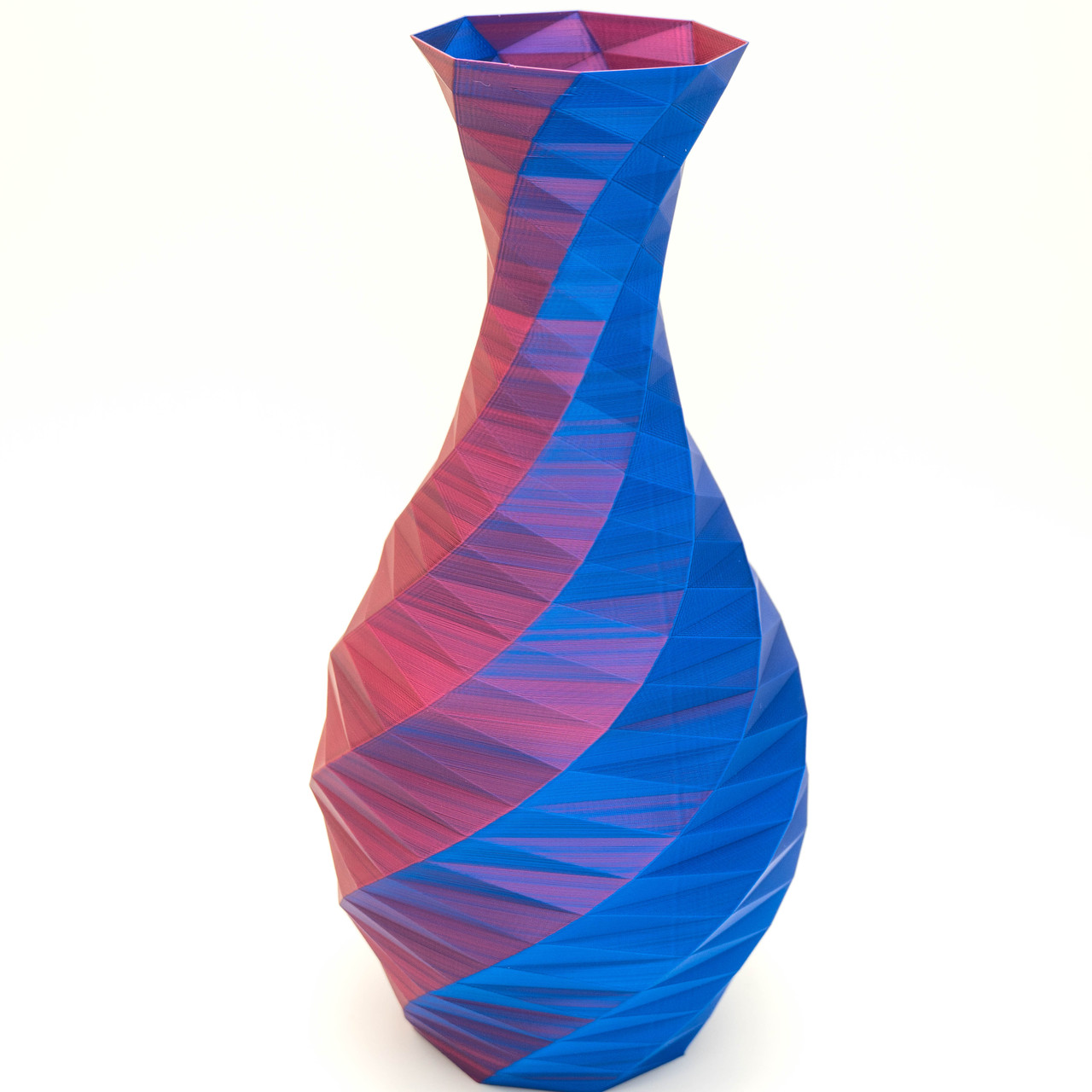 Красива ваза хамелеон для квітів декоративна настільна Low Poly Spiral