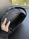 Жіноча шкіряна сумка SKIFF чорна рептилія, фото 4