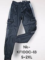 Мужские утепленные спортивные брюки оптом, S-2XL рр., Арт. Nk-KF100C-13