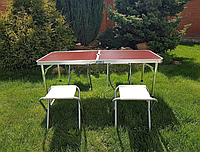 Алюминиевый раскладной стол-чемодан для кемпинга пикника и рыбалки, раскладные столики для природы и пикника