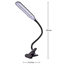 Лампа настільна на прищіпці з кріпленням до столу Чорна, світлодіодна настільна лампа USB 24 LED на прищіпці, фото 4