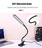 Лампа настільна на прищіпці з кріпленням до столу Чорна, світлодіодна настільна лампа USB 24 LED на прищіпці, фото 7