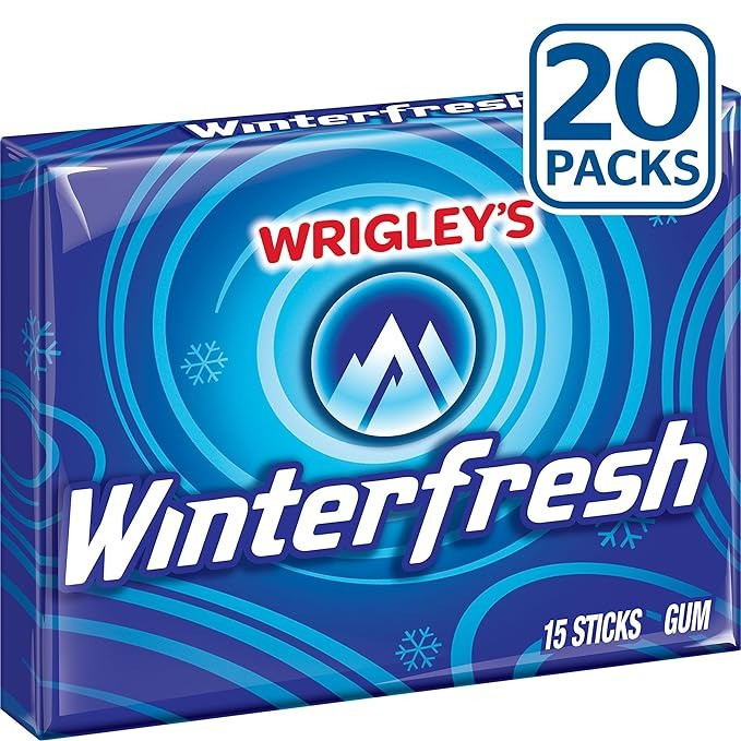 Жувальна гумка Wrigley's Winterfresh Gum 15-Stick Slim Packs (ВВ 09.01.2025), фото 1