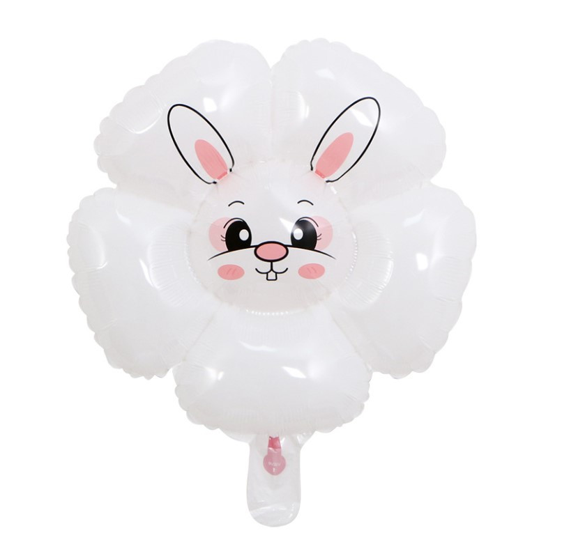 Фольгована куля Ромашка зайчик білий 45х40 см (Китай)