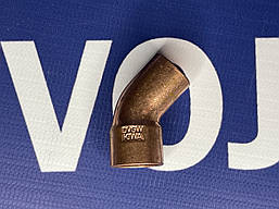 Мідна коліно під 45º Ø15mm однораструбне