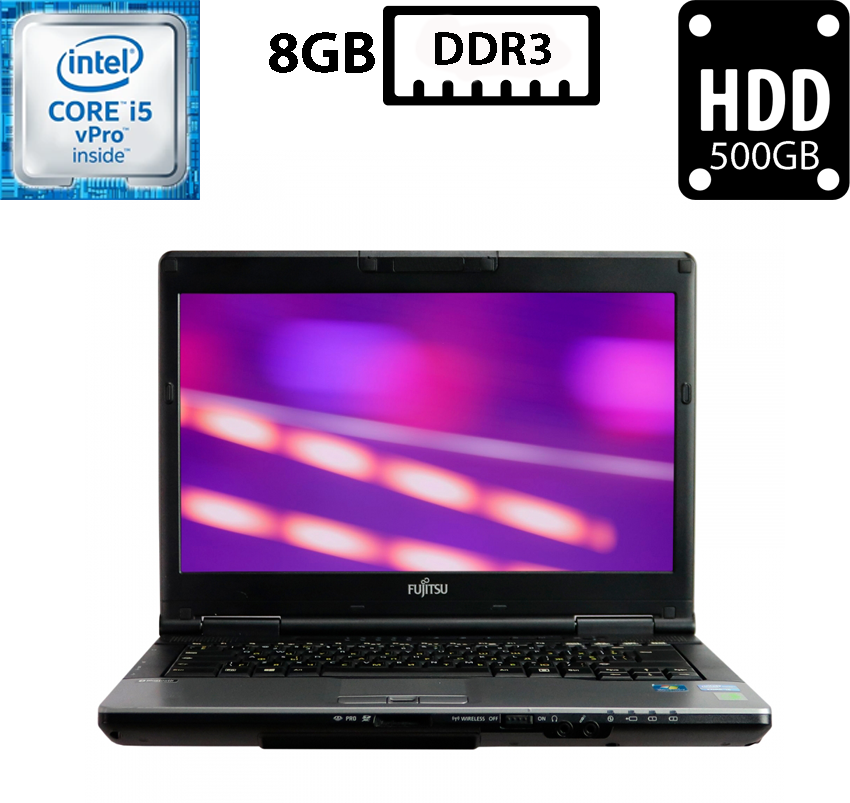 Ноутбук Fujitsu LifeBook S752/14"TN 1366x768/Core i5-3320M 2.60GHz/8GB DDR3/HDD 500GB/Intel HD Graphics Б/В