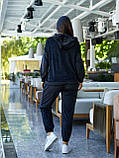 Велюровий прогулянковий осінній спортивний костюм великих розмірів (р.50-56). Арт-2572/3, фото 3