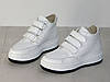 Кросівки жіночі зимові шкіряні на липучках стильні білі 36р, фото 6