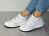 Кросівки жіночі зимові шкіряні на липучках стильні білі 36р, фото 2