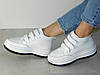 Кросівки жіночі зимові шкіряні на липучках стильні білі 36р, фото 8
