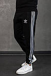 Спортивний костюм чоловічий зимовий Adidas теплий трикотажний на флісі (світшот + штани) бордо Туреччина. Живе фото, фото 10