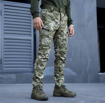 Штани тактичні Pobedov Static Soft Shell Pixel