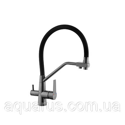 Змішувач для кухні з підключенням до фільтра Kroner KRP Edelstahl Klassisch - PVD03817BLK, фото 1