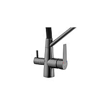 Змішувач для кухні з підключенням до фільтра Kroner KRP Edelstahl Klassisch - PVD03817BLK, фото 5
