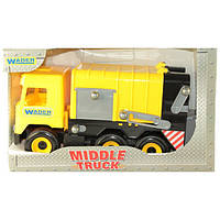 Авто "Middle truck" сміттєвоз (жовтий) в коробці