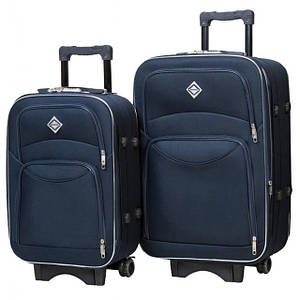 Валіза набір тканина 2 шт. середня Bonro Style синій