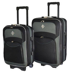 Валізабірна тканина 2 шт. середня Bonro Style чорно-сіра