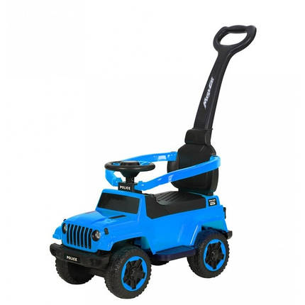 Каталка-толокар Spoko SP-219 2в1 з батьківською ручкою синій, фото 1