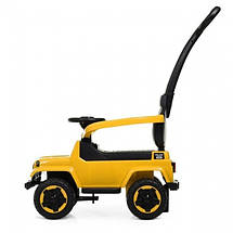 Каталка-толокар Spoko SP-219 2в1 з батьківською ручкою жовтий, фото 2
