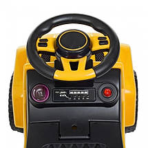 Каталка-толокар Spoko SP-219 2в1 з батьківською ручкою жовтий, фото 4