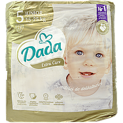 Підгузники розмір 5 Дада Dada extra care (15-25kg) 36szt 4шт/ящ (Код: 00-00014343)