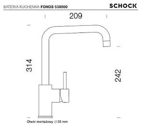 Змішувач Schock Plutos 589000 — латунь, фото 2