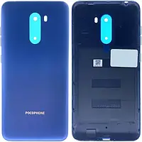 Задняя панель корпуса (крышка аккумулятора) для Xiaomi Pocophone F1 (M1805E10A), оригинал Синий
