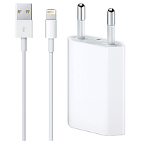 Зарядное устройство Apple iPhone 5W USB + кабель Lightning Original Белый