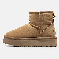 Угги Зимние угги женские UGG на платформе. Теплые для девушек.