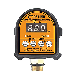 Реле тиску Optima EP-1 із захистом сухого ходу.