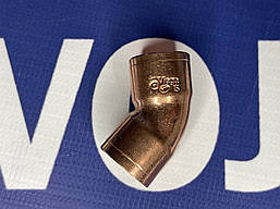 Мідне коліно під 45º Ø 15mm двухраструбне