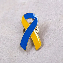 Патріотична брошка-значок, Ukraine Ribbon, 2.7 х 1.5 см., фото 4