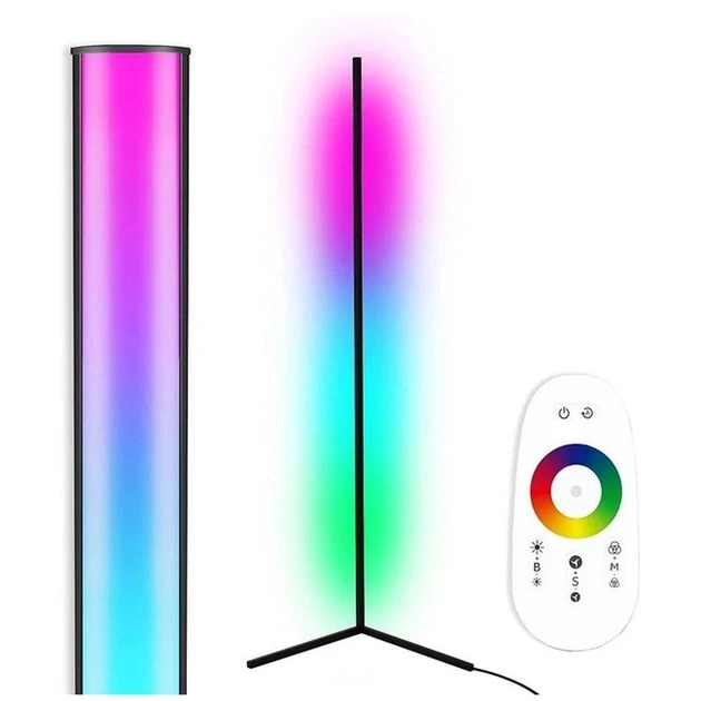 Підлогова кутова RGB-лампа торшер з пультом керування й регулюванням яскравості й ефектами торканням