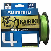 Шнур Shimano Kairiki 4 PE (Mantis Green) 150m 0.10mm 6.8kg,2266.45.81