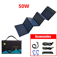 Складная солнечная панель PowerMe PRO Solar Charger 50W