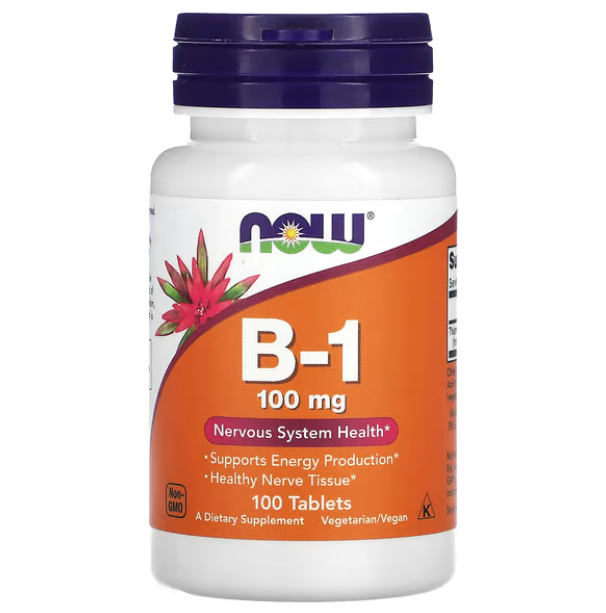 NOW Foods Вітамін B1 100 мг 100 таблеток