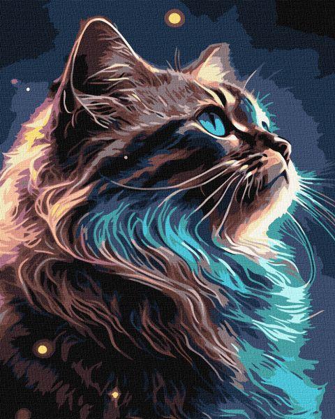 Картина за номерами Магія космосу котик art_selena_ua 40х50 Ідейка (KHO6549), фото 1