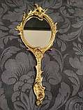 Дзеркало ручне "Ангел" з бронзи, фото 3