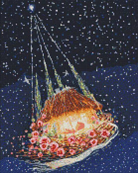 Алмазна мозаїка Колиска з голограмними стразами (AB) Олег Шупляк 40х50 Ідейка (AMO7701)