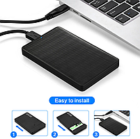 Зовнішня кишеня Deepfox E39AC USB 3.0 SATA для HDD 2.5" чорний, фото 3