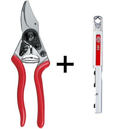 Акційний набір Садовий секатор FELCO 6 обвідний ергономічний + Точилка FELCO 905 (Фелко 6+905), фото 1
