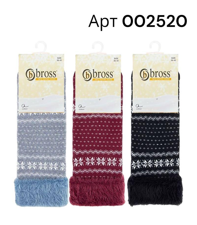 Набір 3шт зимових теплих жіночих шкарпеток Ангора р 38-40 Bross арт 002520 Сніжинка