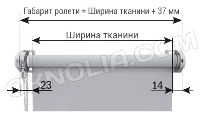 Рулонные шторы Лён 800 белый; 30х170 см - фото 6 - id-p1993649747